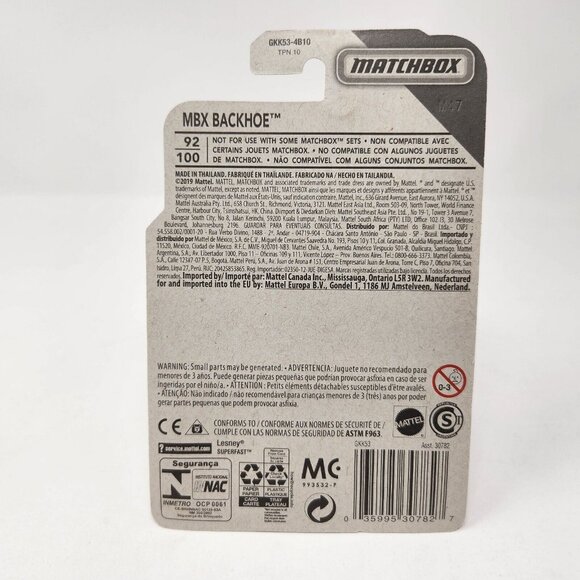 2019 Matchbox MBX Backhoe MBX Countryside 92/100 1:64 (hw) - Picture 3 of 7
